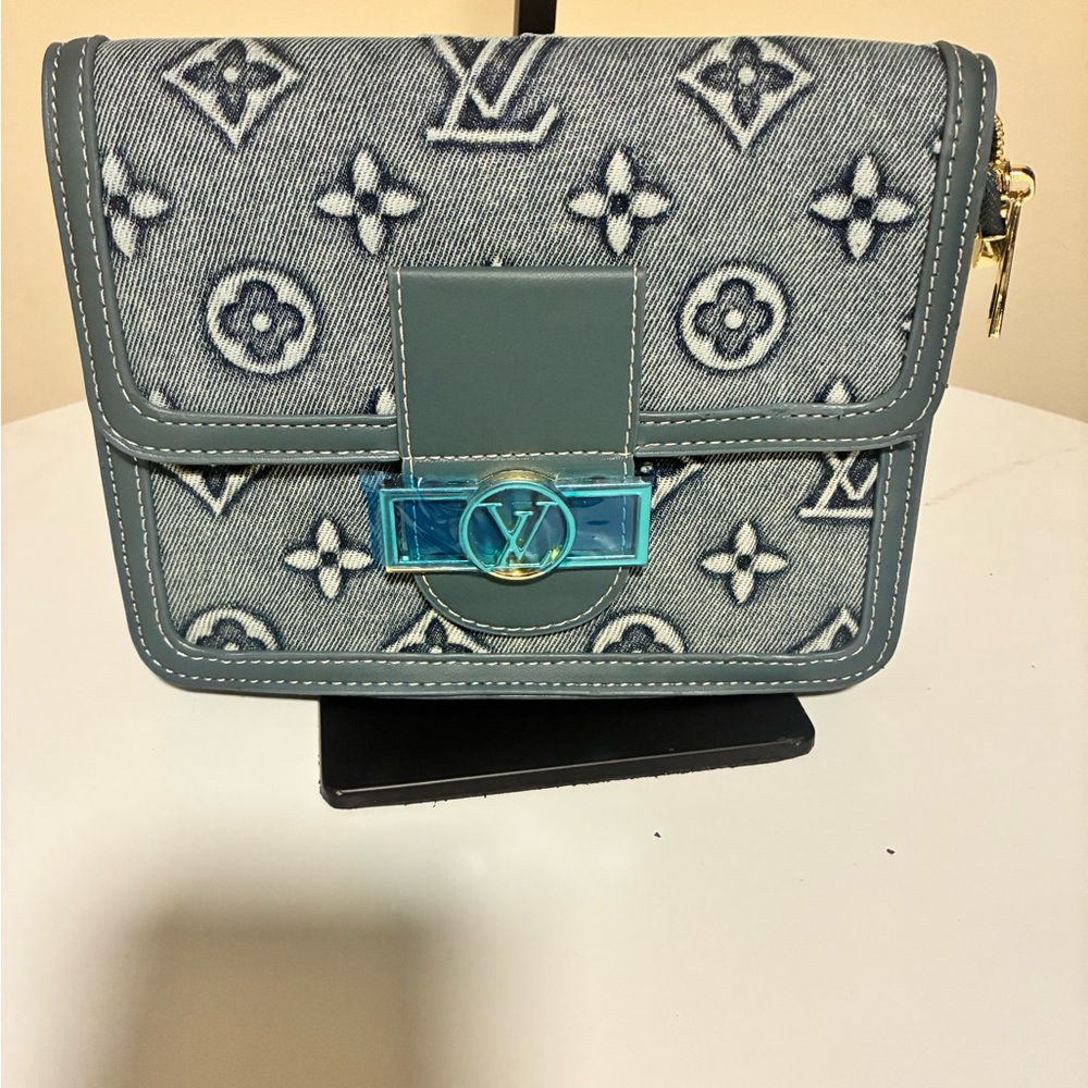 Louis Vuitton Teal Monogram Chain Crossbody Bag